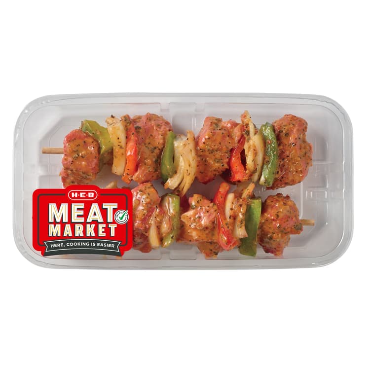 H-E-B Meat Market Marinated Beef Sirloin Kabobs - Southwest Style