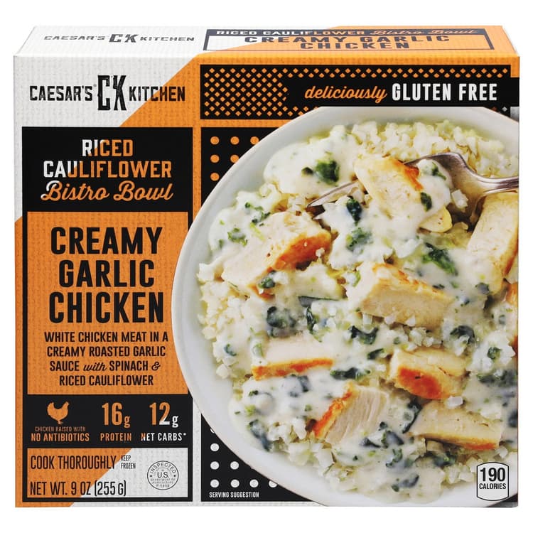 Caesar'S Kitchen Creamy Garlic Chicken Riced Cauliflower Bistro Bowl
