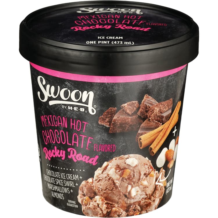 Swoon By H-E-B Mexican Hot Chocolate Rocky Road Ice Cream