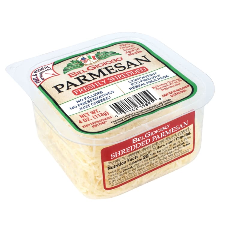 Belgioioso Natural Freshly Shredded Parmesan Square