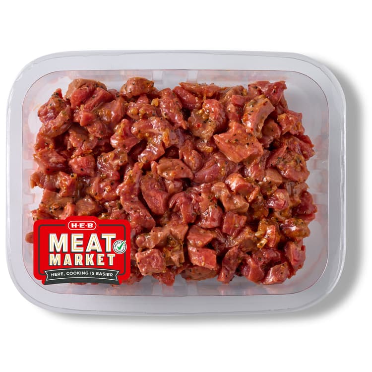 H-E-B Meat Market Marinated Diced Beef - Southwest Style