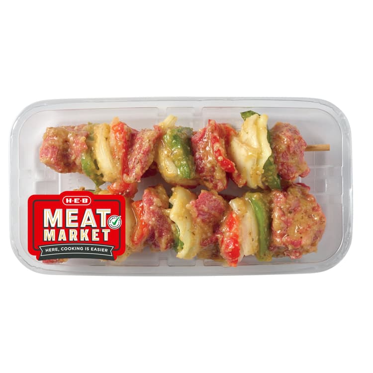 H-E-B Meat Market Marinated Beef Sirloin Kabobs - Garlic Parmesan