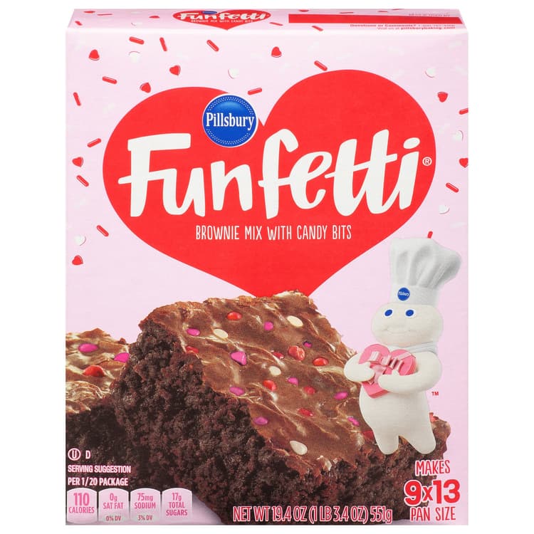 Pillsbury Funfetti Valentine Brownie
