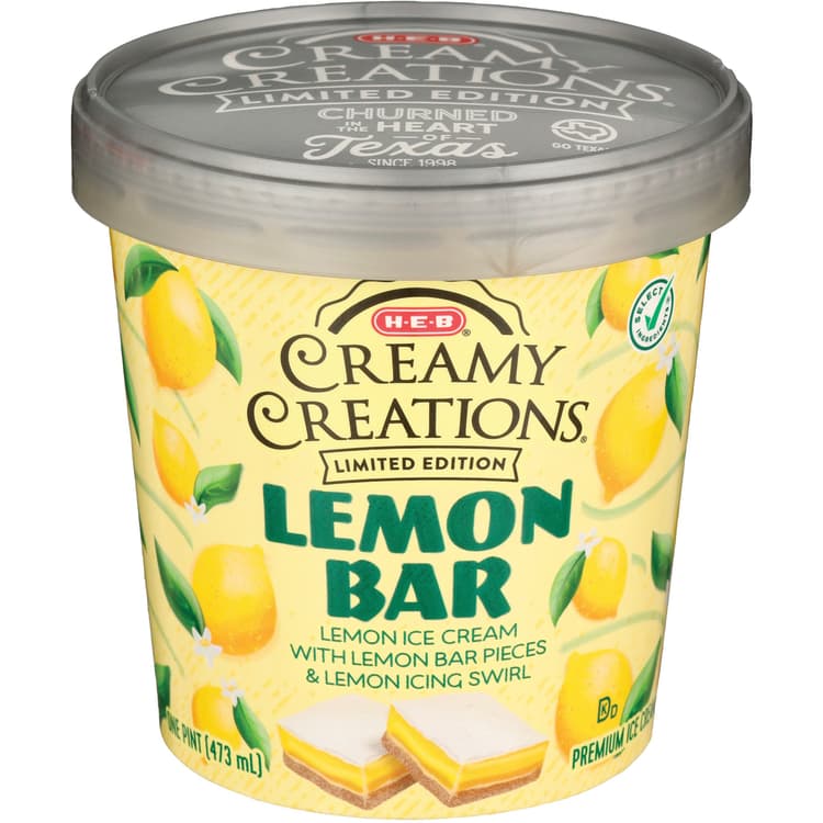 H-E-B Creamy Creations Lemon Bar Ice Cream