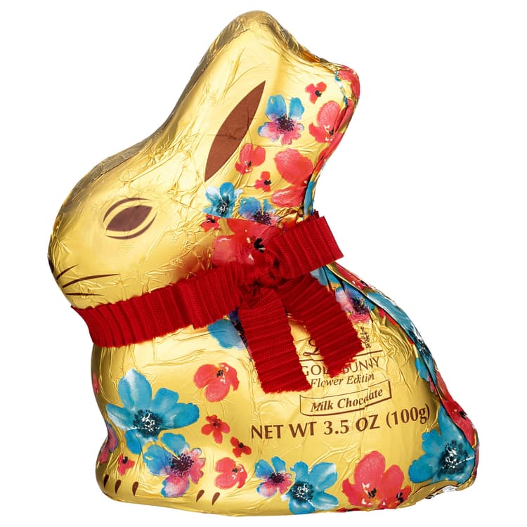 Lindt Milk Chocolate Flower Edition Gold Easter Bunny
