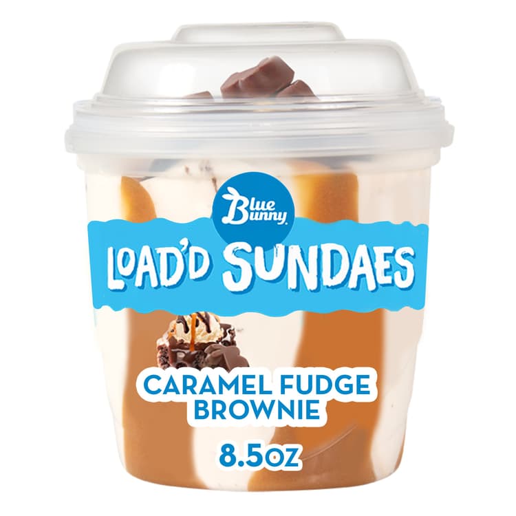 Blue Bunny Caramel Fudge Brownie Load'D Sundaes