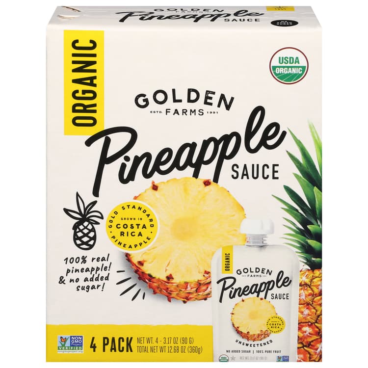Golden Farms Organic Pineapple Pouch