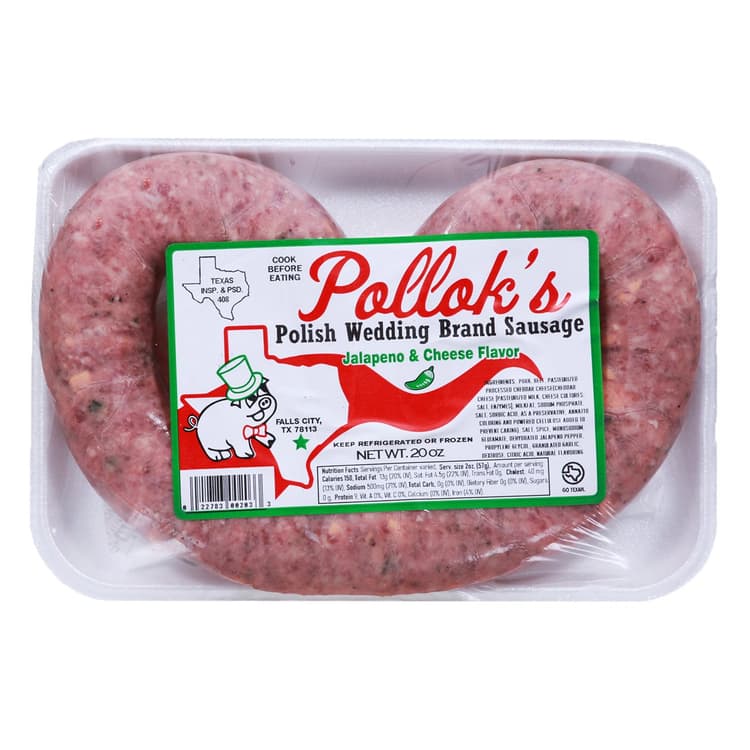 Pollok'S Polish Wedding Brand Sausage - Jalapeno & Cheese