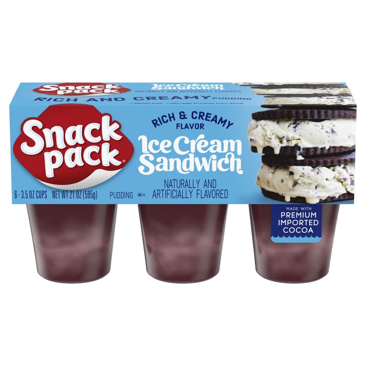 Snack Pack Ice Cream Sandwich Pudding