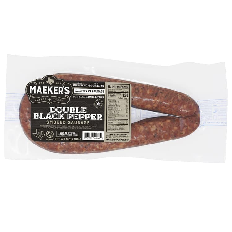Maeker'S Smoked Sausage - Double Black Pepper