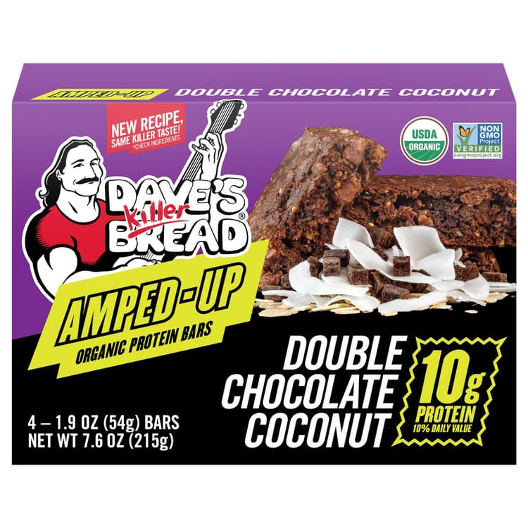 Dave'S Killer Bread Protein Amped-Up Bars - Double Chocolate Coconut