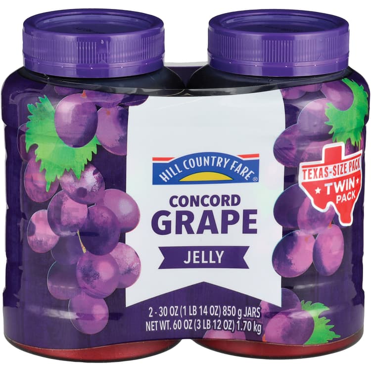 Hill Country Fare Concord Grape Jelly - Texas Size Twin