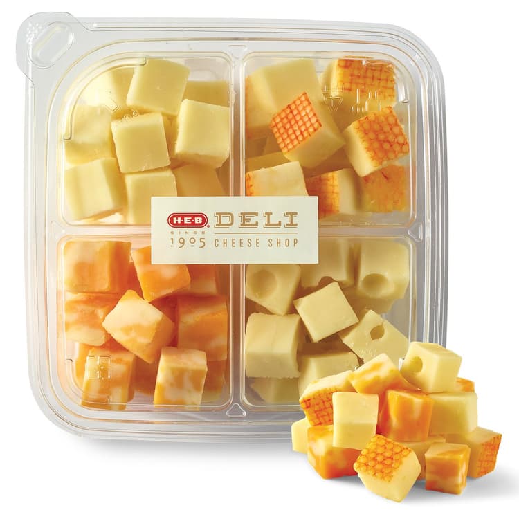 H-E-B Deli 4-Variety Cheese Cube Snack Tray