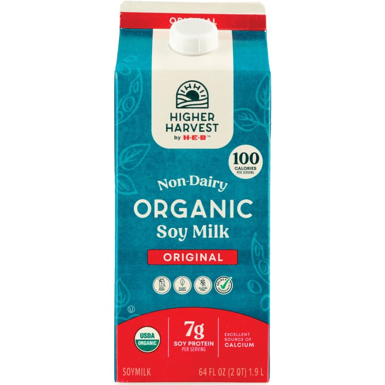 Higher Harvest By H-E-B Organic Non-Dairy Soy Milk – Original