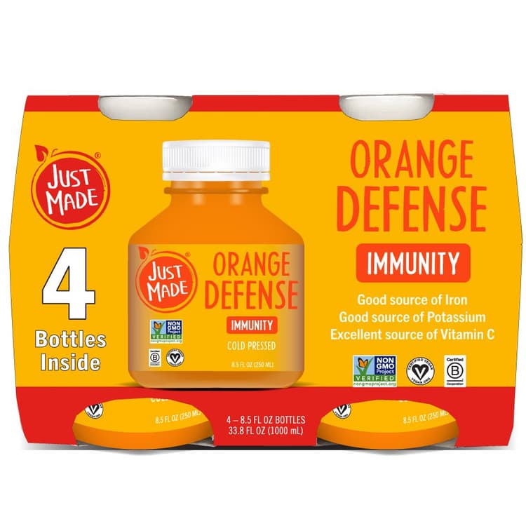 Just Made Orange Defense Immunity Cold-Pressed Juice