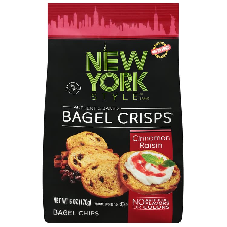 New York Style Bagel Crisps Cinnamon Raisin