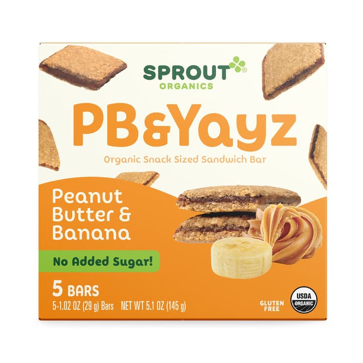 Sprout Organics Pb & Yayz Bars - Peanut Butter & Banana