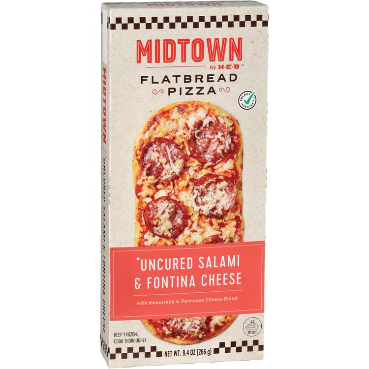 Midtown By H-E-B  Flatbread Pizza - Uncured Salami & Fontina Cheese
