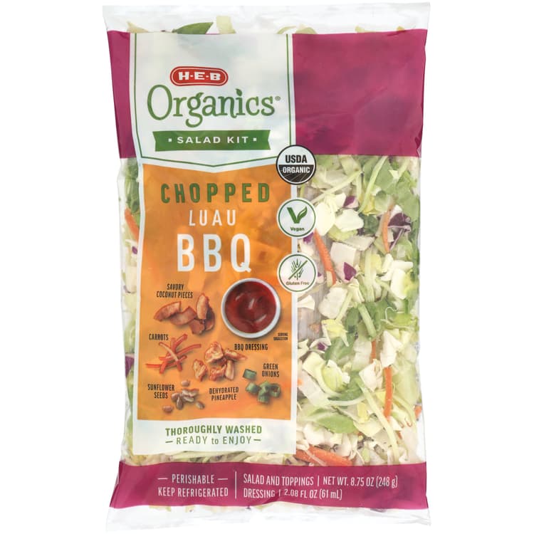 H-E-B Organics Chopped Salad Kit - Luau Bbq