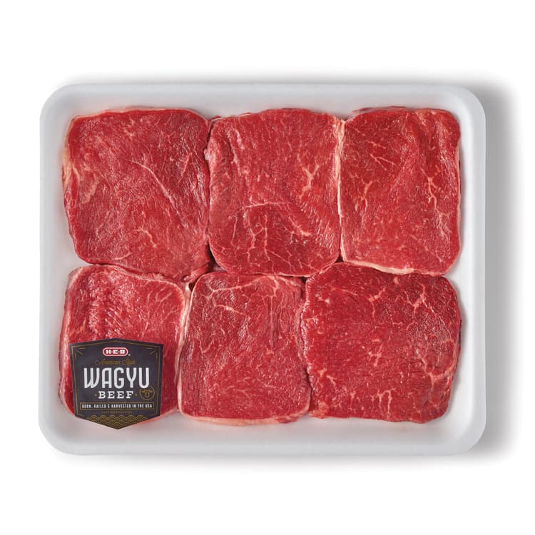 H-E-B American-Style Wagyu Beef Round Tip Steaks - Value