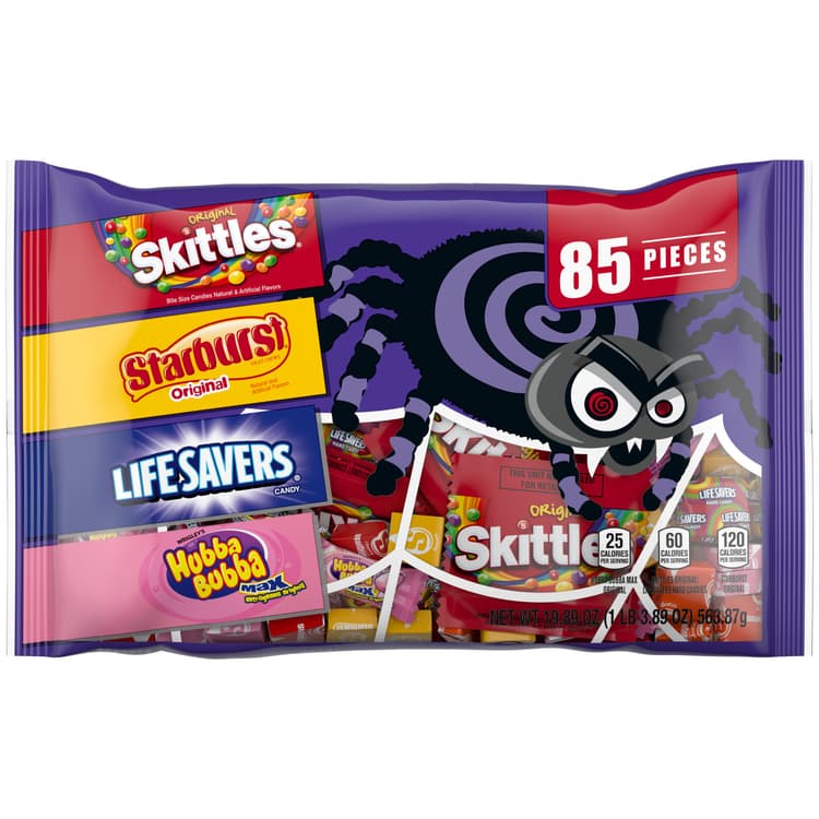 Skittles, Starburst, Life Savers & Hubba Bubba Bulk Halloween Candy Bag