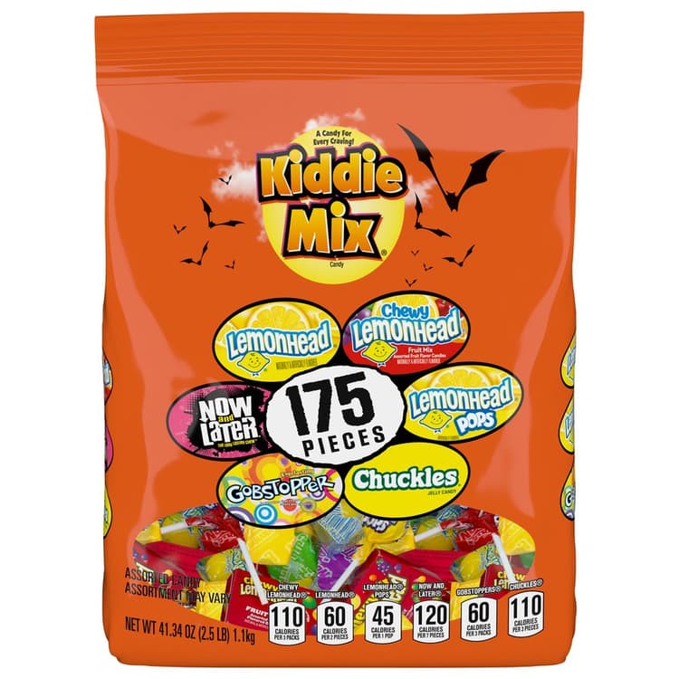 Gobstoppers, Lemonhead, Now And Later, & Chuckles Kiddie Mix Halloween Candy