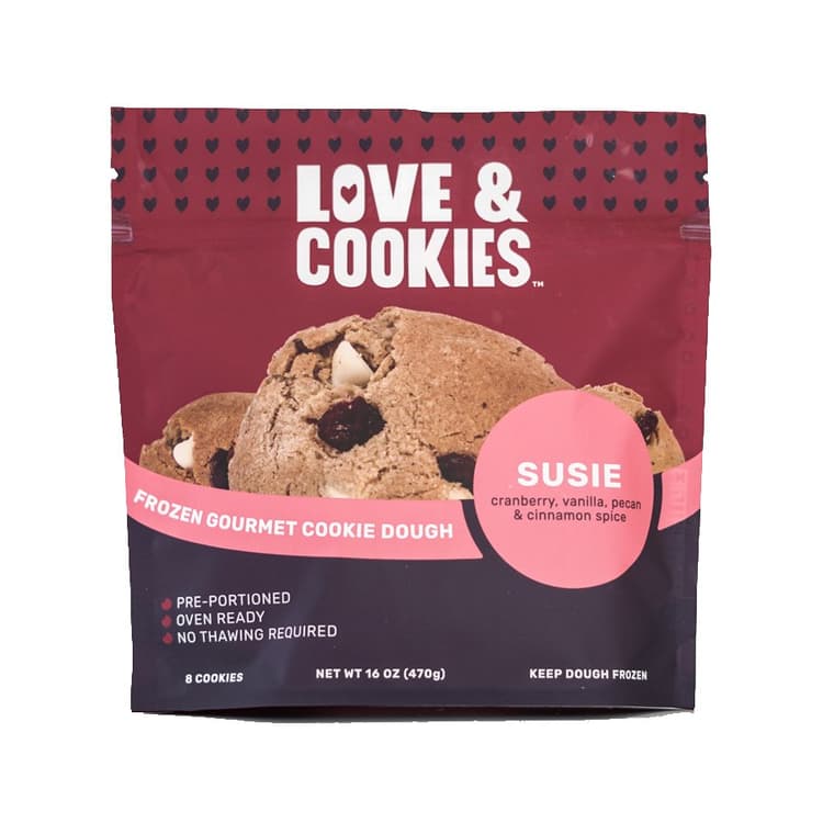 Love & Cookies  Gourmet Cookie Dough - Cranberry, Vanilla, Pecan & Cinnamon Spice