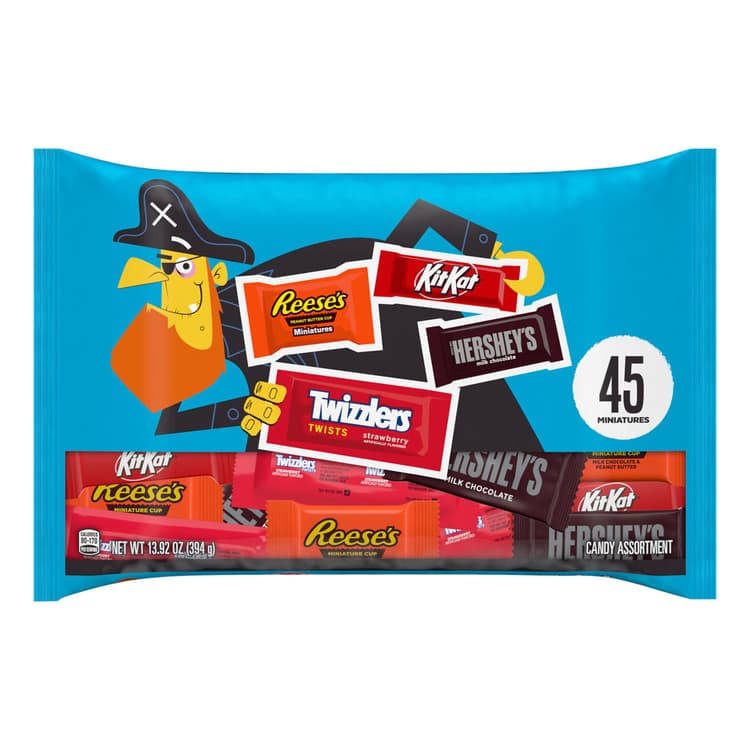 Hershey Assorted Milk Chocolate And Fruit Flavored Halloween Candy Bag