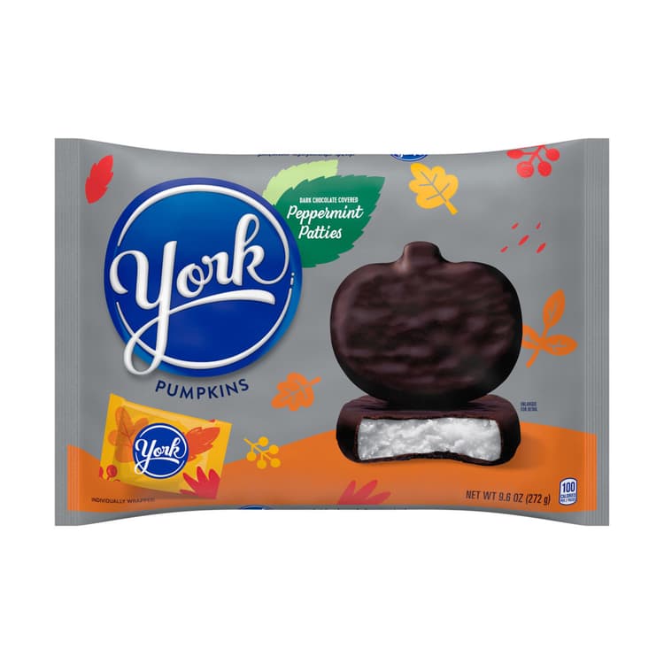 York Dark Chocolate Peppermint Patties Pumpkins Candy