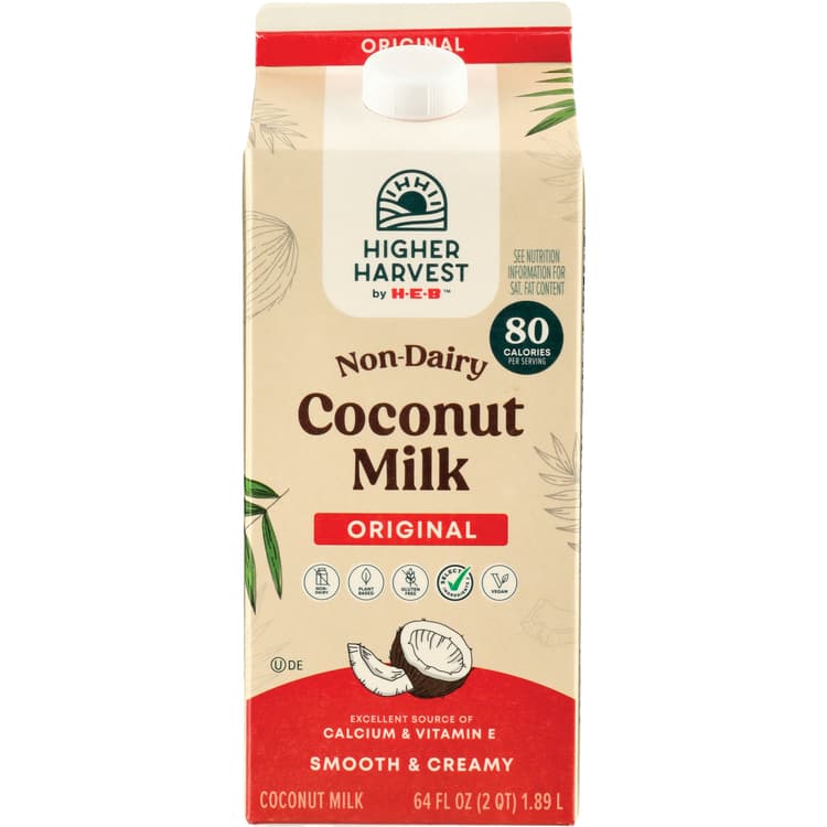 Higher Harvest By H-E-B Non-Dairy Coconut Milk – Original