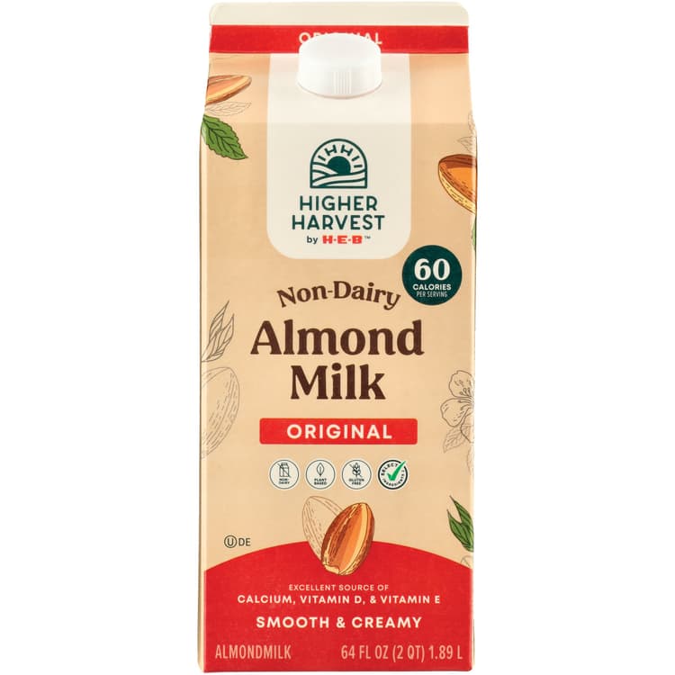 Higher Harvest By H-E-B Non-Dairy Almond Milk – Original