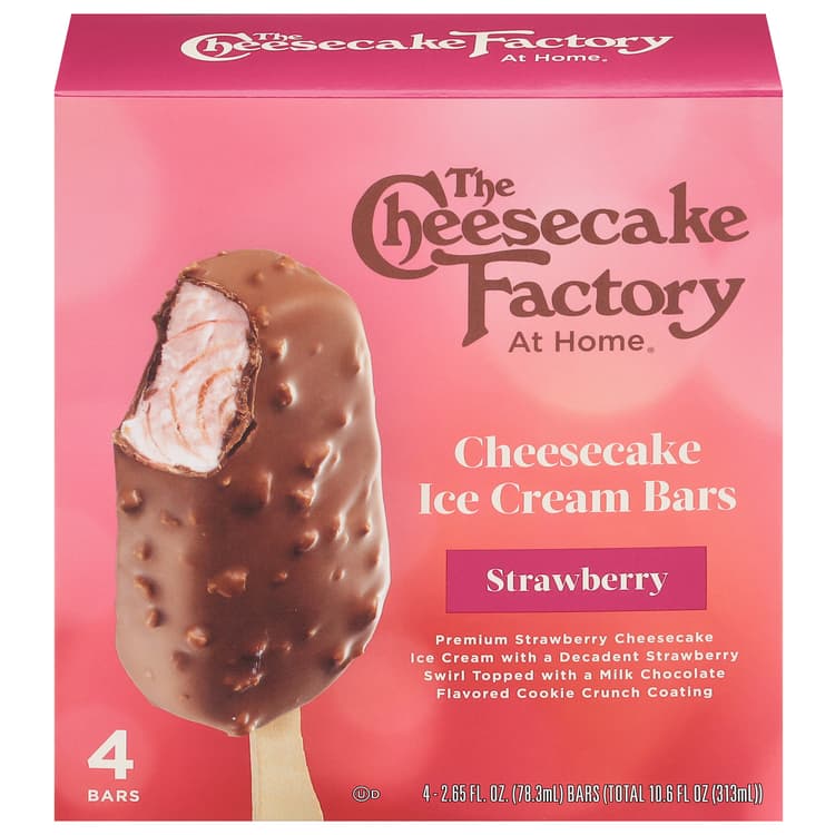 The Cheesecake Factory Strawberry Cheesecake Ice Cream Bars