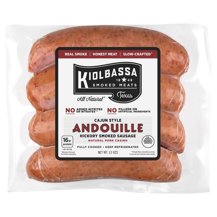 Kiolbassa Fully Cooked Cajun-Style Andouille Smoked Sausage Links