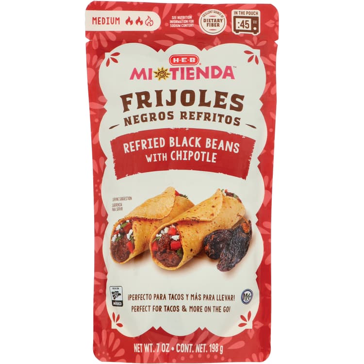 H-E-B Mi Tienda Microwavable Refried Black Beans – Chipotle