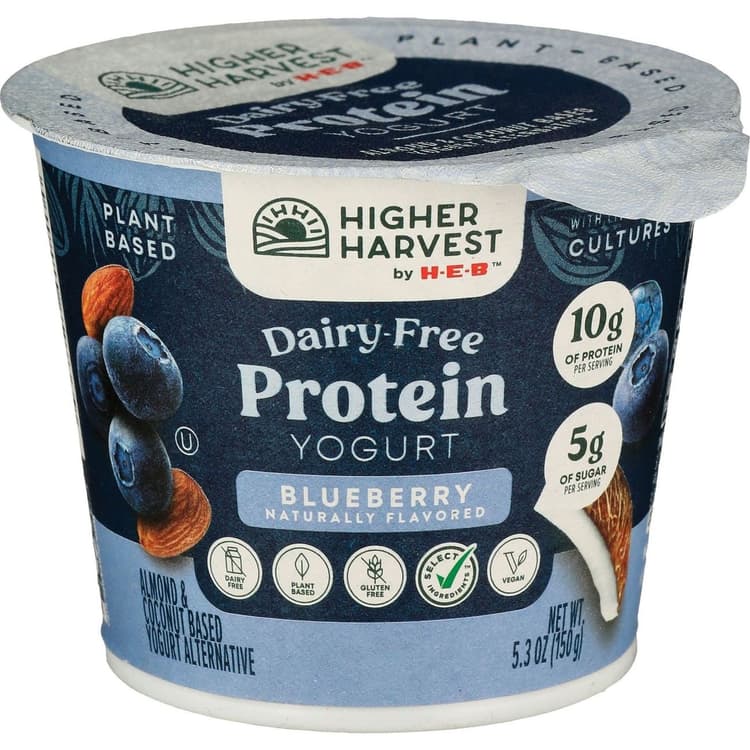 Higher Harvest By H-E-B Dairy Free Protein Yogurt – Blueberry