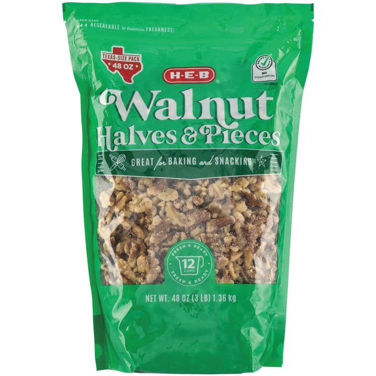 H-E-B Walnut Halves & Pieces - Texas-Size