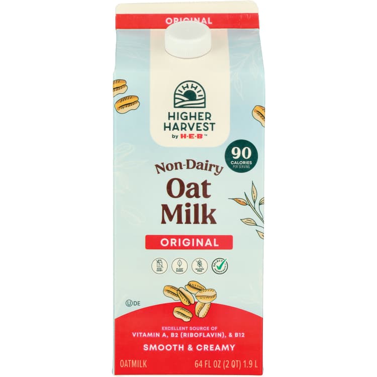 Higher Harvest By H-E-B Non-Dairy Oat Milk - Original