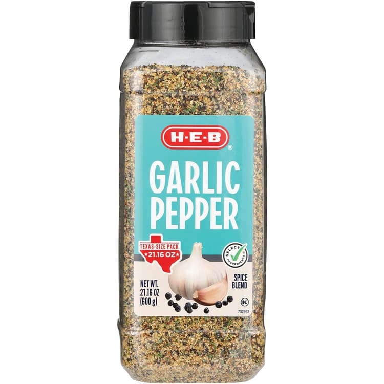 H-E-B Garlic Pepper Spice Blend – Texas-Size