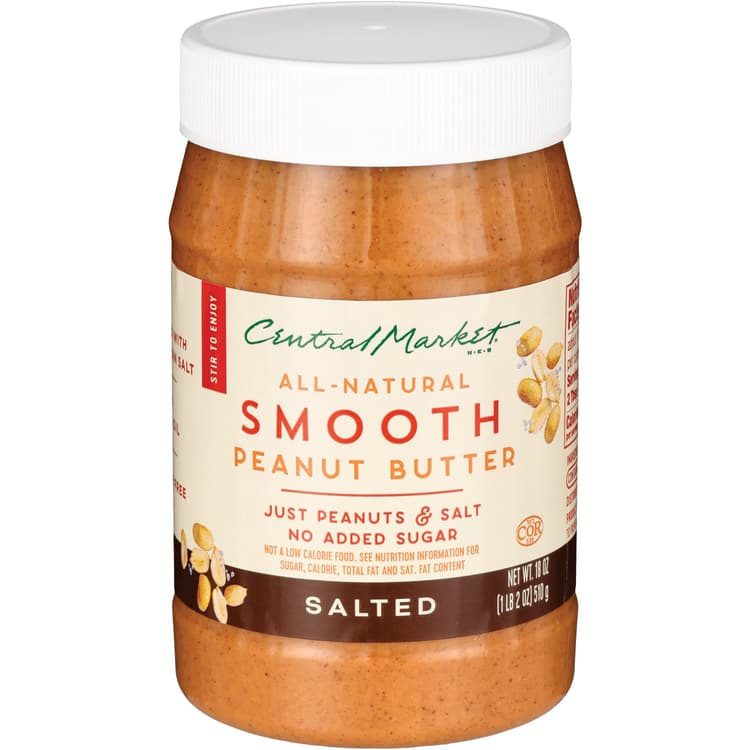 Central Market All-Natural Smooth Peanut Butter, Salted