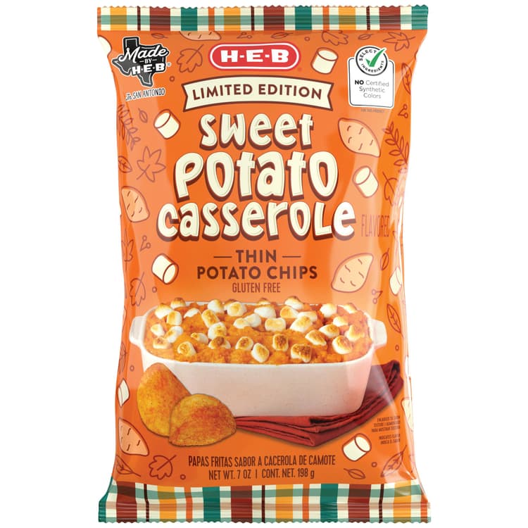 H-E-B Thin Potato Chips - Sweet Potato Casserole