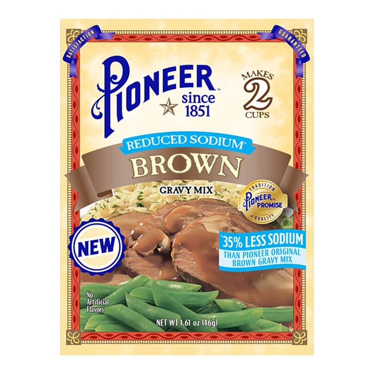 Pioneer Reduced Sodium Brown Gravy Mix