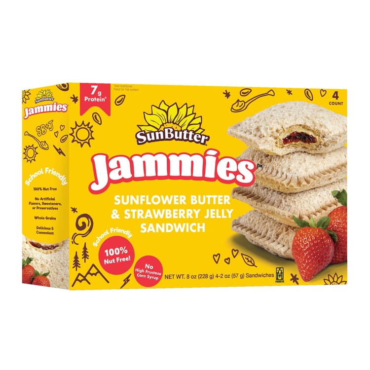 Sunbutter Jammies Sunflower Butter & Strawberry Jelly Sandwich