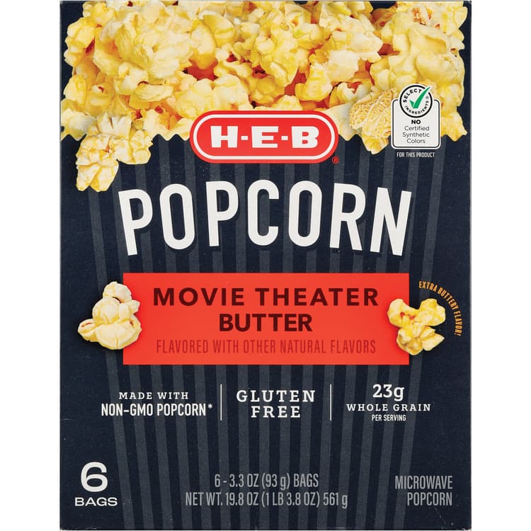 H-E-B Microwave Popcorn - Movie Theater Butter