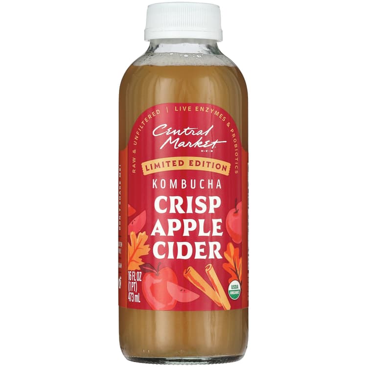 Central Market Organic Kombucha - Crisp Apple Cider