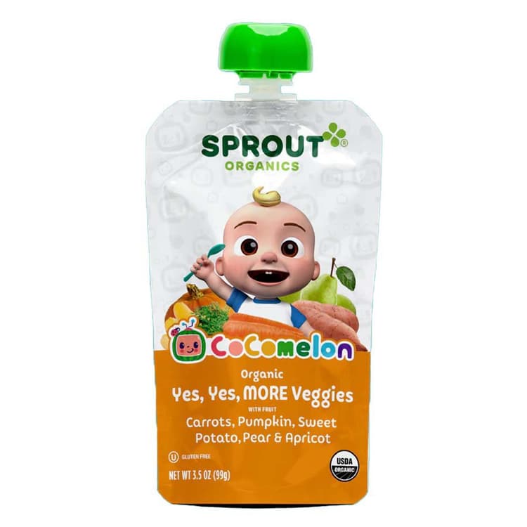 Sprout Organics Cocomelon Yes Yes More Veggies W/Fruit Carrots & Pumpkin