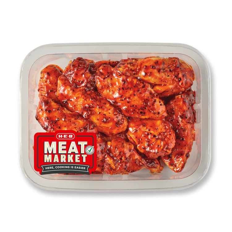 H-E-B Meat Market Marinated Chicken Wings – Smoky Bbq