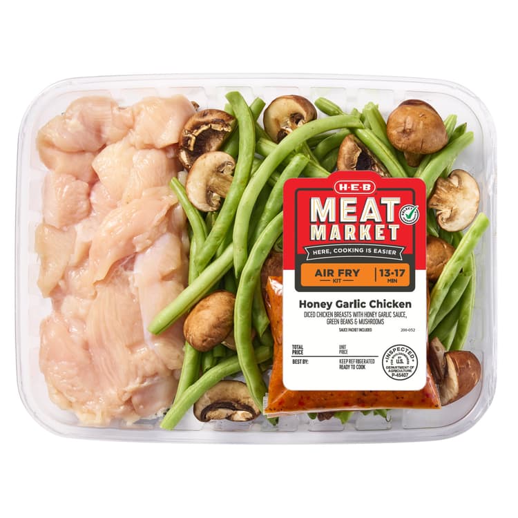 H-E-B Meat Market Air Fry Kit - Honey Garlic Chicken Thighs & Veggies