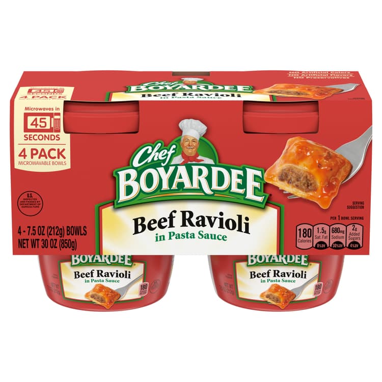 Chef Boyardee Beef Ravioli Microwaveable Bowls