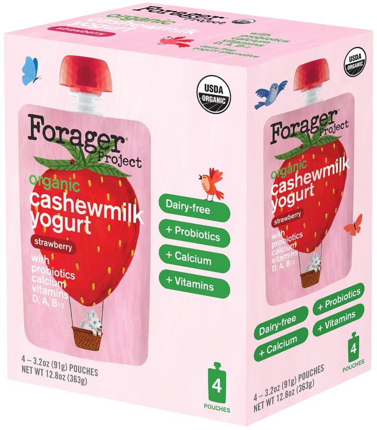 Forager Project Organic Strawberry Cashew Milk Yogurt Pouches