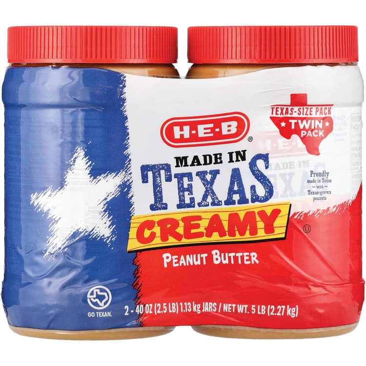 H-E-B Creamy Peanut Butter Spread – Texas-Size Pack Twin